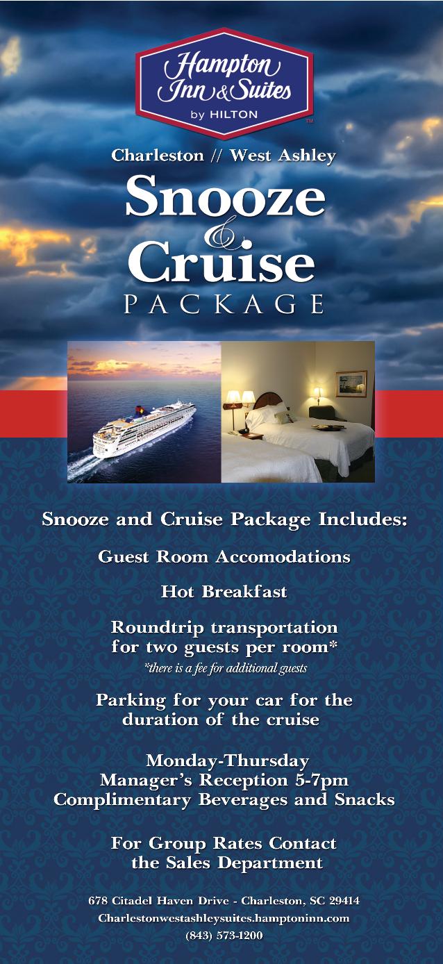 Snooze & Cruise Hampton Package marketing card