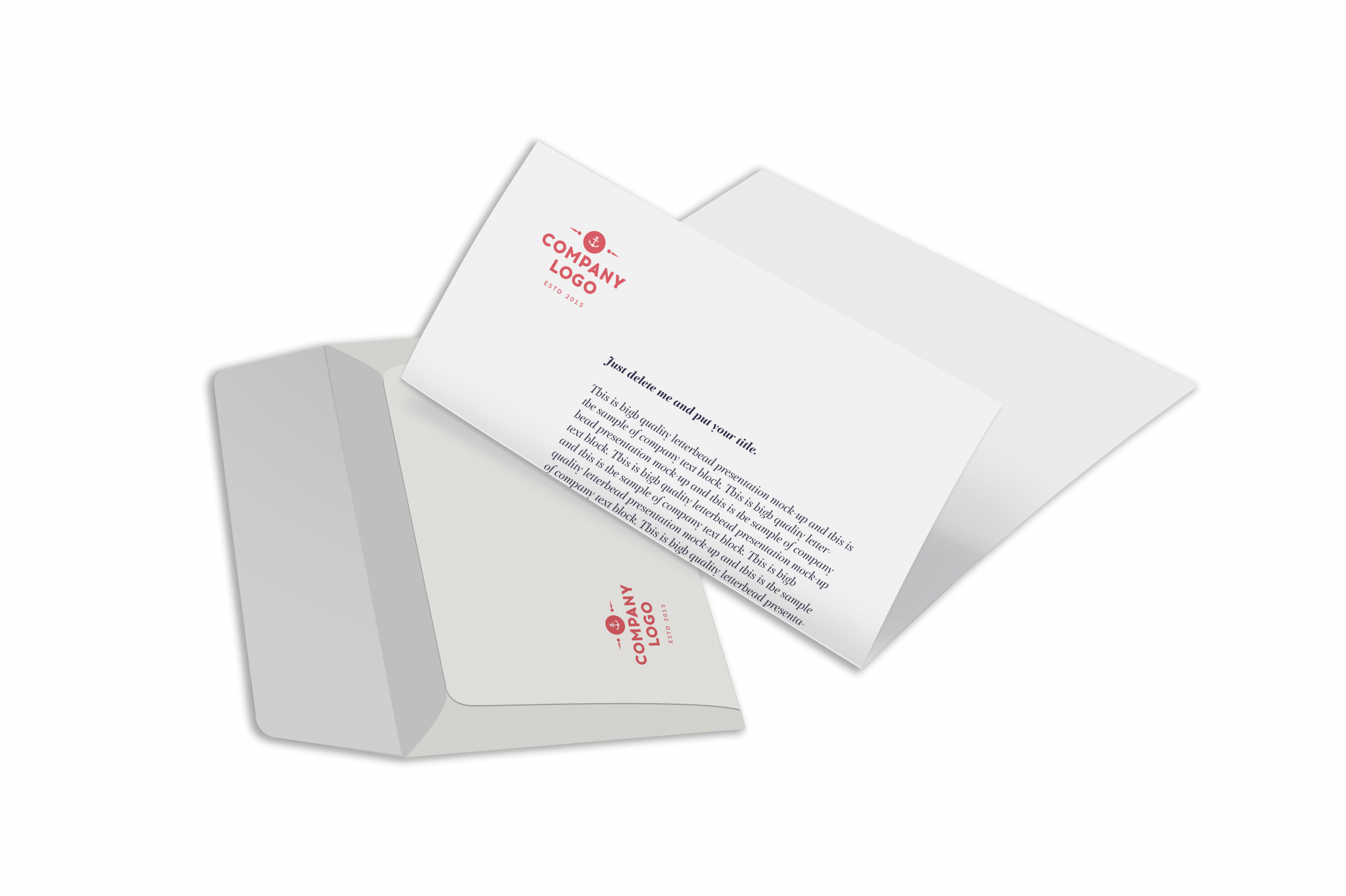 sample letter head with red branding