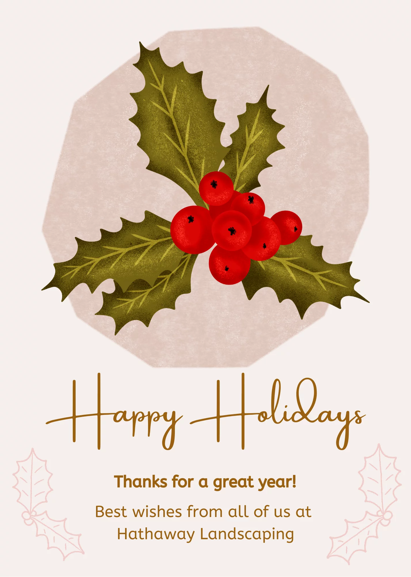 corporate happy holidays cards