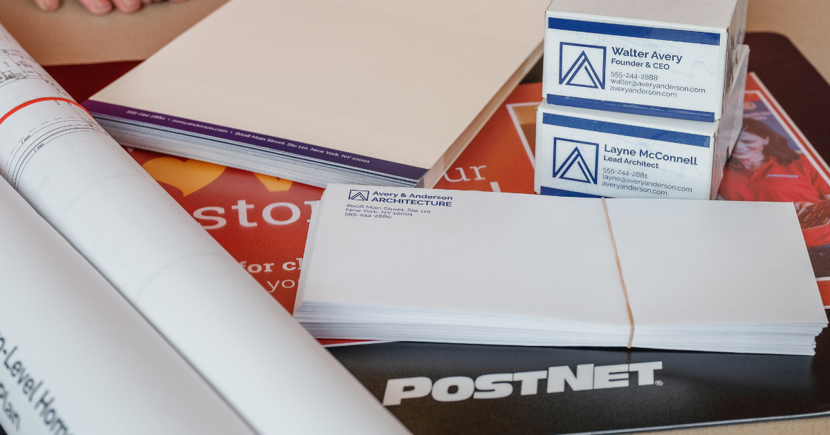 PostNet Business Cards, Envelopes, and Blueprints
